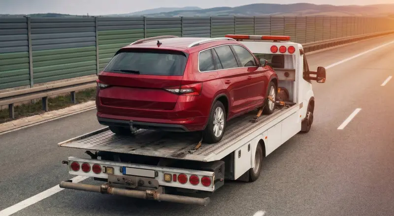 Guincho para carros em Boa Vista – carro sendo carregado em plataforma